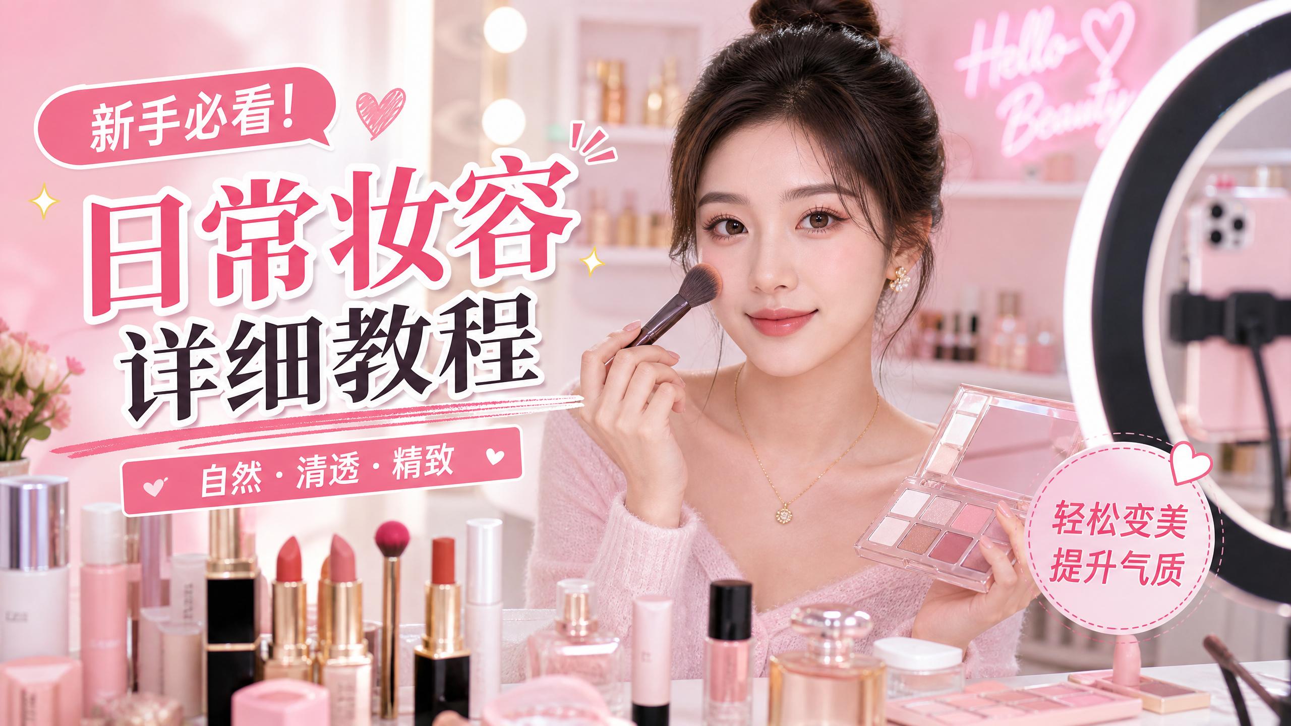 黑丝美妆视频教程-日常妆容